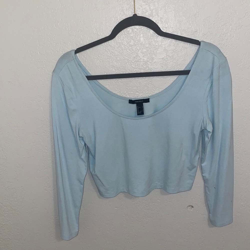 Pastel Blue Crop Top
